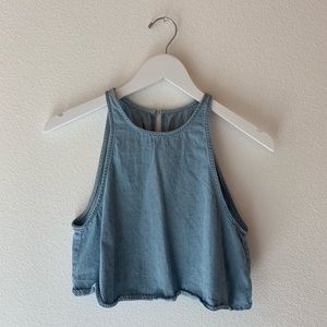 American Apparel Denim Crop Top